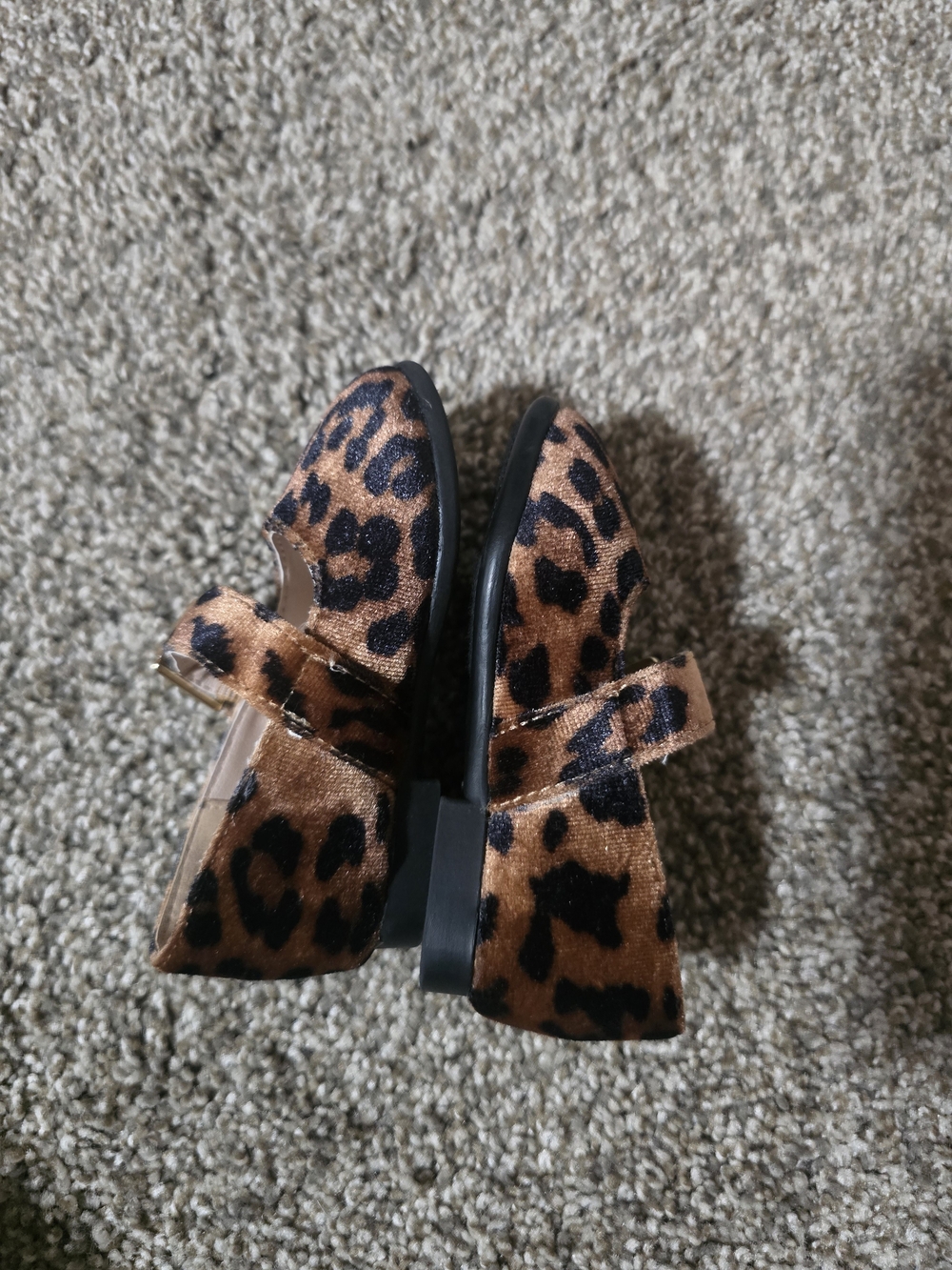 The Children's Place Leopard Print Mary Janes - Brown & Black - Picture 3 of 3